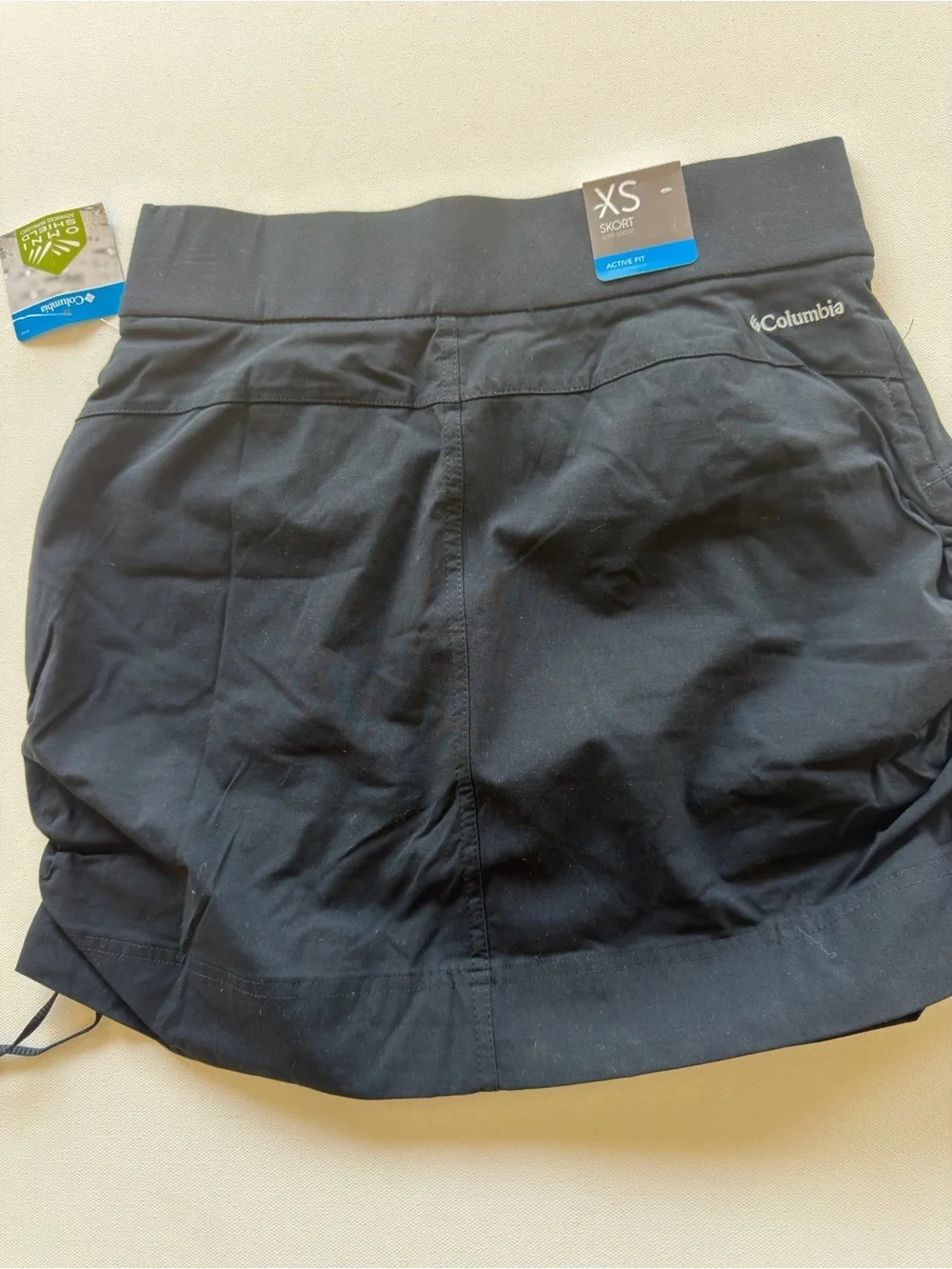 NWT Columbia Women's Black Athletic Skort with Side Ruching Size XS (C1)